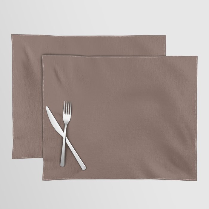 Dark Brown Solid Color Pairs 2023 Trending Color HGTV Hot Cocoa HGSW6047 Placemat
