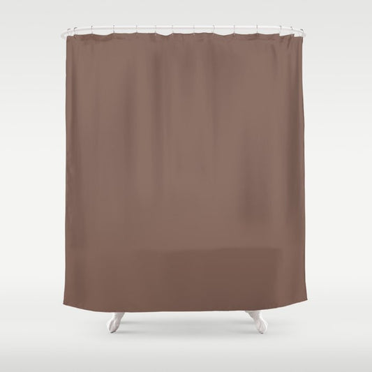 Dark Brown Solid Color Pairs 2023 Trending Color HGTV Hot Cocoa HGSW6047 Shower Curtain