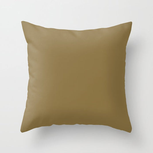Dark Brown Solid Color Pairs Dulux 2023 Trending Shade Research S15D8 Throw Pillow