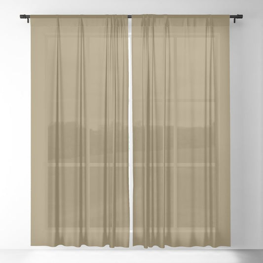 Dark Brown Solid Color Pairs Dulux 2023 Trending Shade Research S15D8 Sheer Curtain