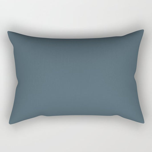 Dark Caribbean Aqua Solid Color Pairs PPG Glidden 2023 Trending Color Oceania PPG10-01 Rectangular Pillow
