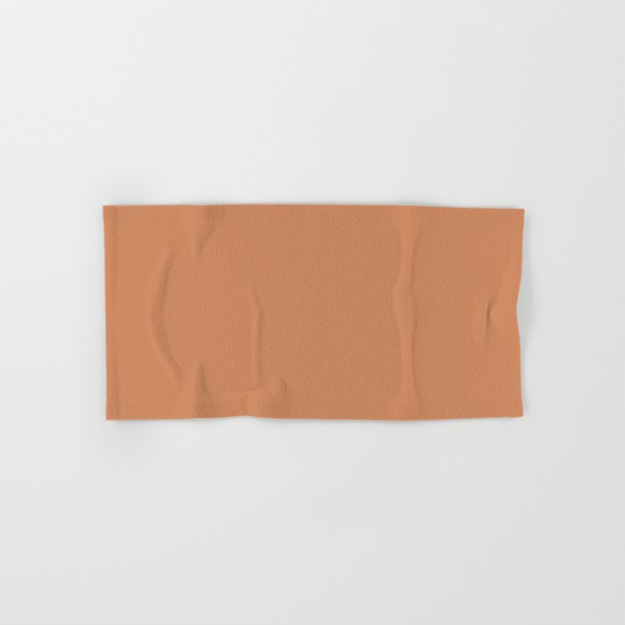 Dark Carrot Orange Solid Color Pairs PPG Glidden 2023 Trending Color Georgian Leather PPG1200-5 Hand & Bath Towel