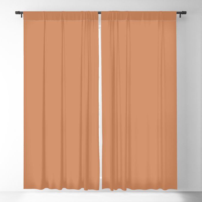 Dark Carrot Orange Solid Color Pairs PPG Glidden 2023 Trending Color Georgian Leather PPG1200-5 Blackout Curtain