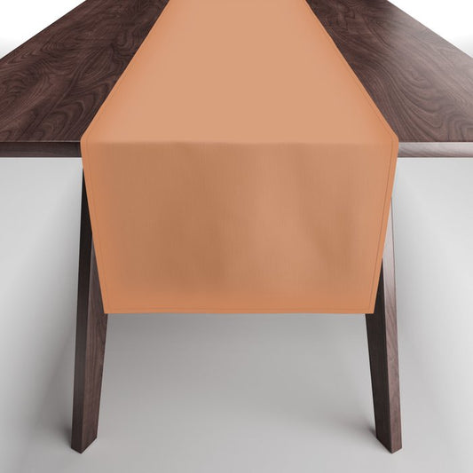 Dark Carrot Orange Solid Color Pairs PPG Glidden 2023 Trending Color Georgian Leather PPG1200-5 Table Runner