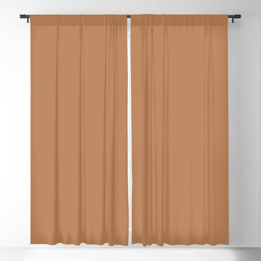 Dark Earthy Brown Solid Color Pairs Dulux 2023 Trending Shade Cinnamon Sand S10F7 Blackout Curtain