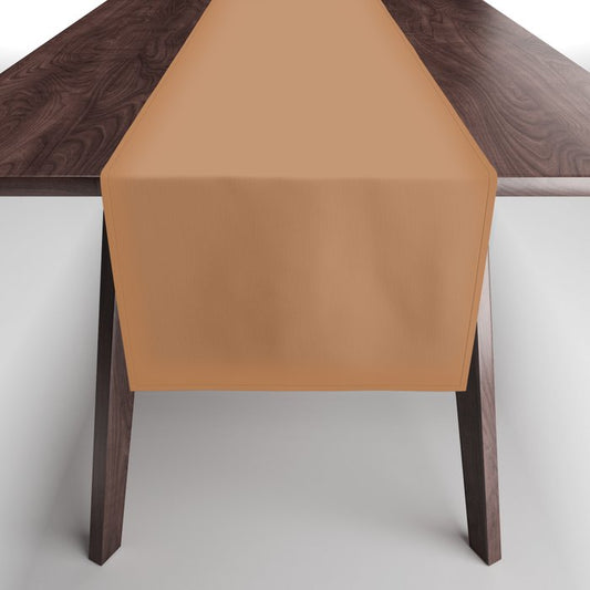 Dark Earthy Brown Solid Color Pairs Dulux 2023 Trending Shade Cinnamon Sand S10F7 Table Runner