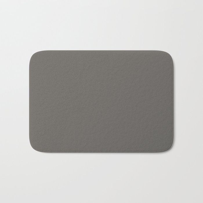 Dark Gray Solid Color Pairs Dulux 2023 Trending Shade Hammer Grey SG6H6 Bath Mat