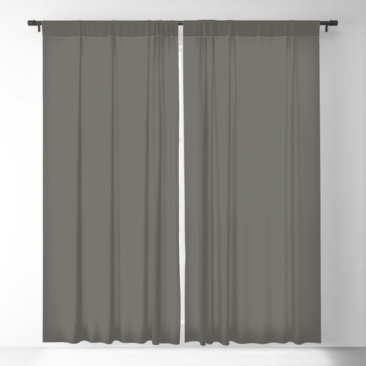 Dark Gray Solid Color Pairs Dulux 2023 Trending Shade Hammer Grey SG6H6 Blackout Curtain