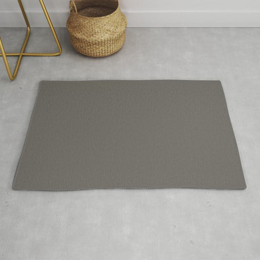 Dark Gray Solid Color Pairs Dulux 2023 Trending Shade Hammer Grey SG6H6 Throw & Area Rugs