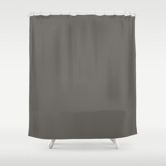 Dark Gray Solid Color Pairs Dulux 2023 Trending Shade Hammer Grey SG6H6 Shower Curtain