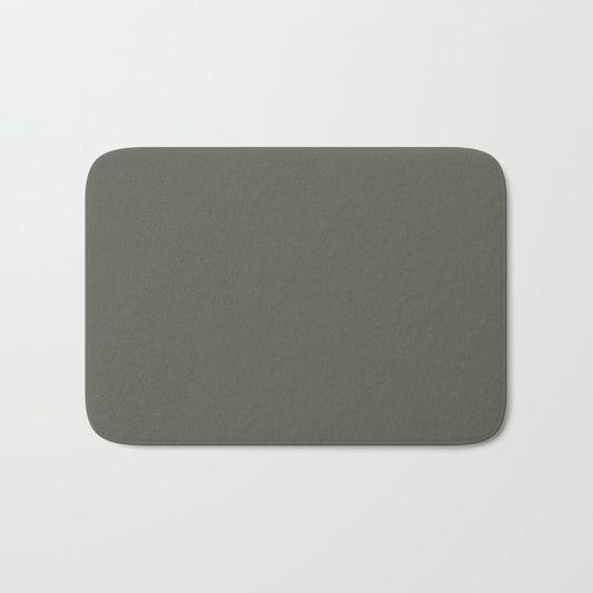 Dark Green Gray Solid Color Pairs 2023 Color of the Year Valspar Flora 5004-2C Bath Mat