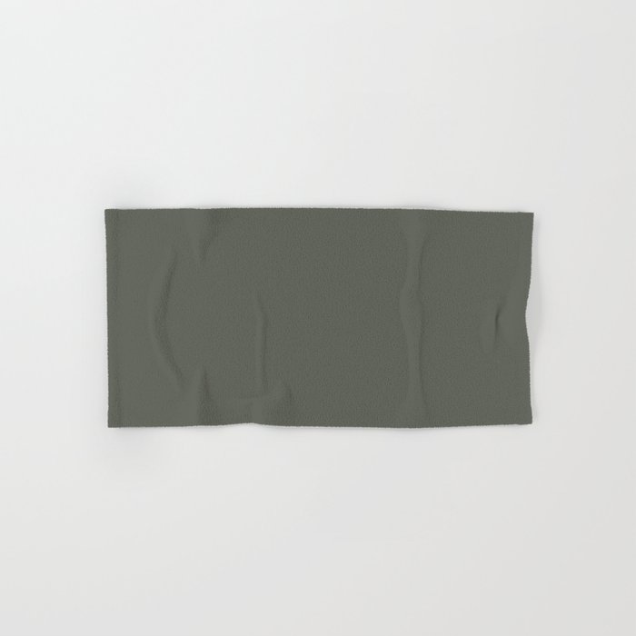 Dark Green Gray Solid Color Pairs 2023 Color of the Year Valspar Flora 5004-2C Hand & Bath Towel