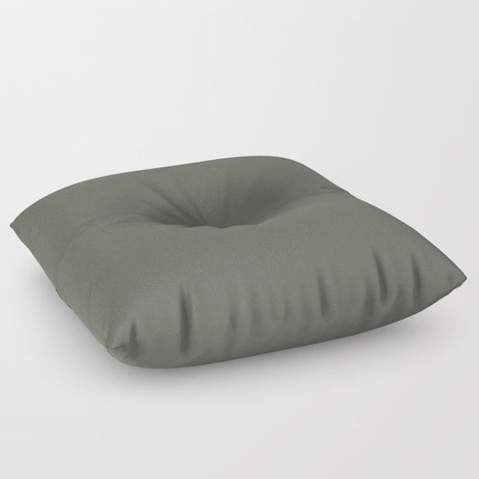 Dark Green Gray Solid Color Pairs 2023 Color of the Year Valspar Flora 5004-2C Floor Pillow