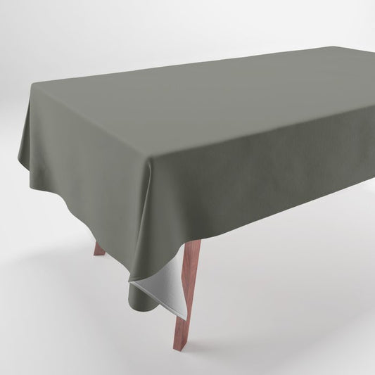 Dark Green Gray Solid Color Pairs 2023 Color of the Year Valspar Flora 5004-2C Tablecloth