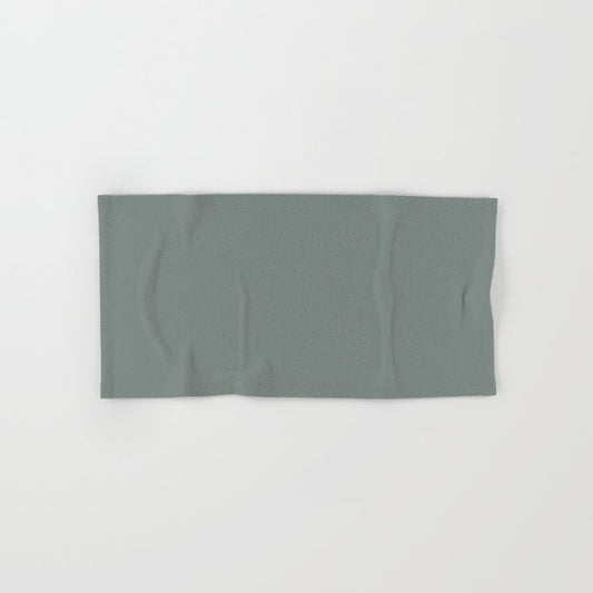 Dark Green Gray Solid Color Pairs PPG Glidden 2023 Trending Color Thunderbolt PPG10-06 Hand & Bath Towel