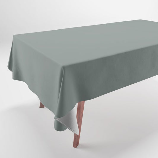 Dark Green Gray Solid Color Pairs PPG Glidden 2023 Trending Color Thunderbolt PPG10-06 Tablecloth