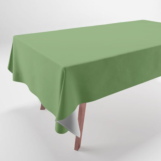 Dark Green Solid Color Dunn & Edwards 2023 Trending Color Grassy Knoll DEFD30 Well Intentions Collection Tablecloth