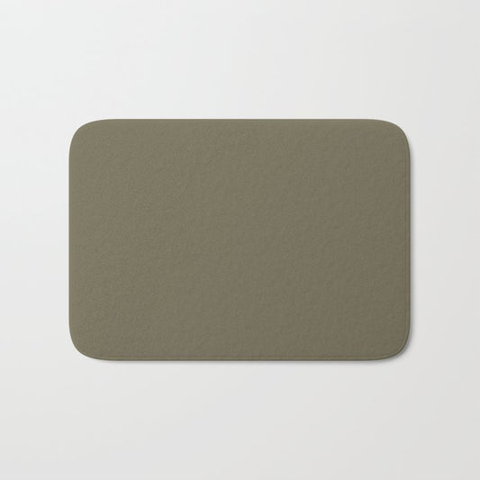 Dark Green Solid Color Dunn & Edwards 2023 Trending Color Spruce Woods DE6238 Well Intentions Collection Bath Mat