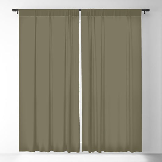 Dark Green Solid Color Dunn & Edwards 2023 Trending Color Spruce Woods DE6238 Well Intentions Collection Blackout Curtains
