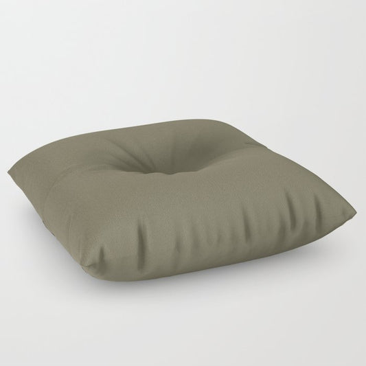 Dark Green Solid Color Dunn & Edwards 2023 Trending Color Spruce Woods DE6238 Well Intentions Collection Floor Pillow
