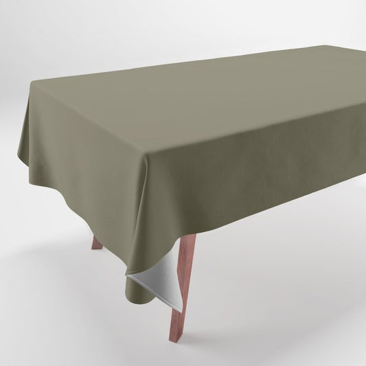 Dark Green Solid Color Dunn & Edwards 2023 Trending Color Spruce Woods DE6238 Well Intentions Collection Tablecloth