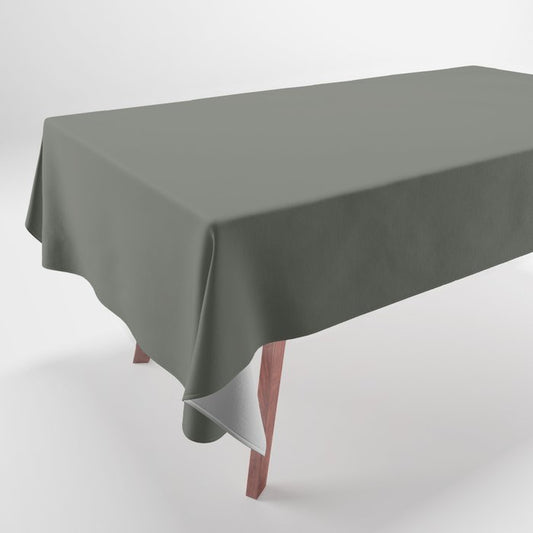 Dark Green Solid Color Pairs 2023 Trending Color HGTV Pewter Green HGSW6208 Tablecloth