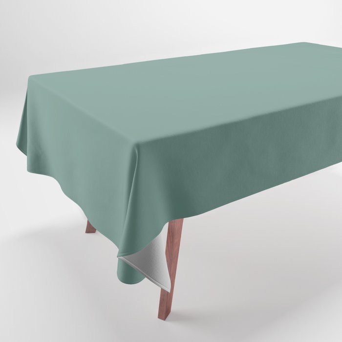 Dark Green Solid Color Pairs Dulux 2023 Trending Shade Nephrite S27B5 Tablecloth
