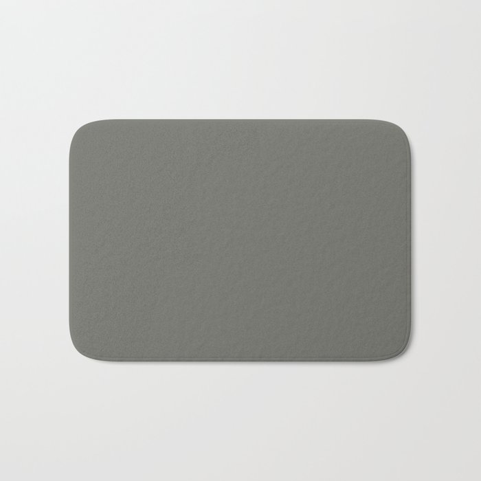 Dark Muted Gray Green Solid Color Pairs 2023 Trending Hue Dutch Boy Limestone Slate 422-6DB Bath Mat