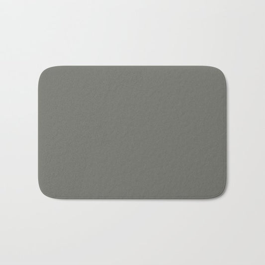 Dark Muted Gray Green Solid Color Pairs 2023 Trending Hue Dutch Boy Limestone Slate 422-6DB Bath Mat