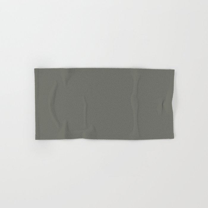 Dark Muted Gray Green Solid Color Pairs 2023 Trending Hue Dutch Boy Limestone Slate 422-6DB Hand & Bath Towels