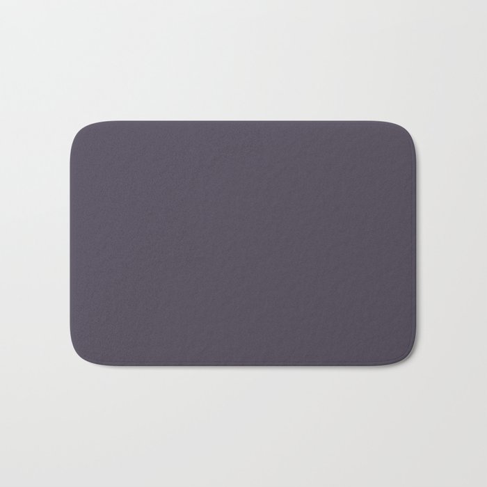 Dark Navy Blue Solid Color Pairs PPG Glidden 2023 Trending Color Blackberry PPG1172-7 Bath Mat