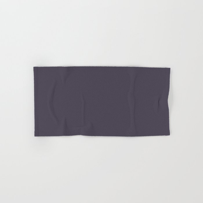 Dark Navy Blue Solid Color Pairs PPG Glidden 2023 Trending Color Blackberry PPG1172-7 Hand & Bath Towel