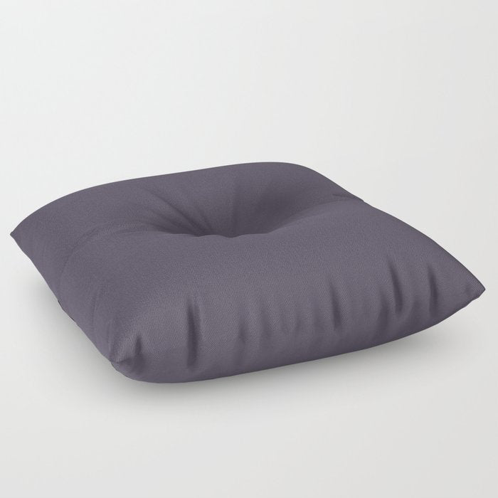 Dark Navy Blue Solid Color Pairs PPG Glidden 2023 Trending Color Blackberry PPG1172-7 Floor Pillow