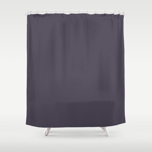 Dark Navy Blue Solid Color Pairs PPG Glidden 2023 Trending Color Blackberry PPG1172-7 Shower Curtain