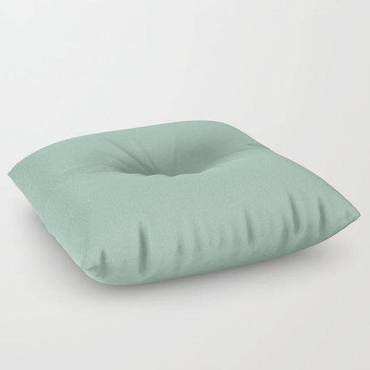 Dark Pastel Green Solid Color Pairs Dulux 2023 Trending Shade Diorite S26C3 Floor Pillow