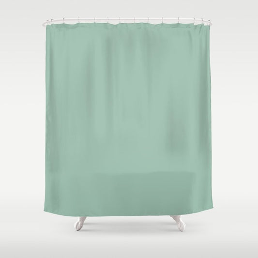 Dark Pastel Green Solid Color Pairs Dulux 2023 Trending Shade Diorite S26C3 Shower Curtain