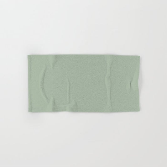 Dark Pastel Sage Solid Color Pairs 2023 Color of the Year Valspar Green Trellis 5006-3C Hand & Bath Towel