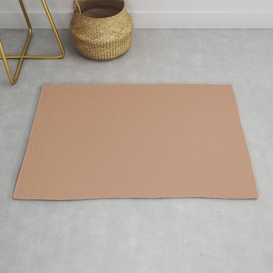 Dark Peach Solid Color Pairs 2023 Color of the Year Valspar Desert Carnation 2005-7C Throw & Area Rugs