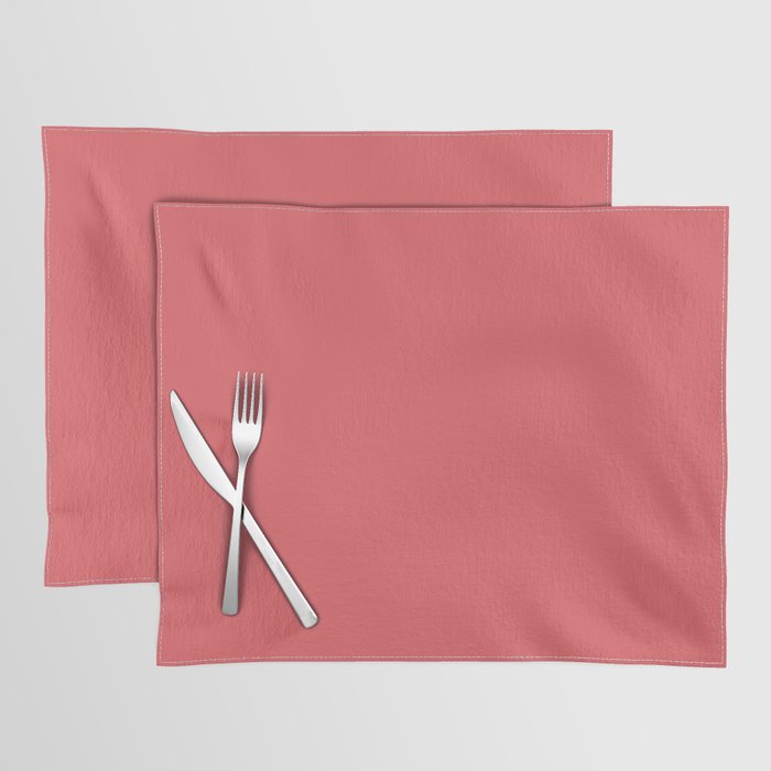 Dark Pink Solid Color Pairs PPG Glidden 2023 Trending Color Briquette PPG1188-6 Placemat