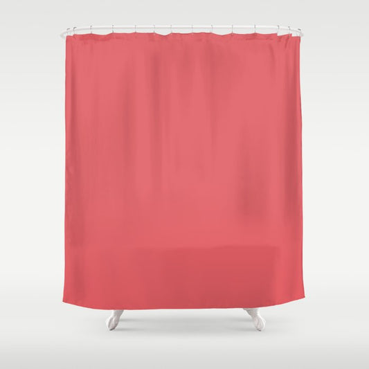 Dark Pink Solid Color Pairs PPG Glidden 2023 Trending Color Briquette PPG1188-6 Shower Curtain