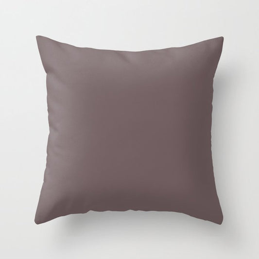 Dark Purple Solid Color Pairs 2023 Trending Color HGTV Poetry Plum HGSW6019 Throw Pillow