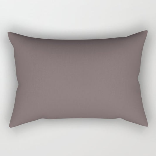 Dark Purple Solid Color Pairs 2023 Trending Color HGTV Poetry Plum HGSW6019 Rectangular Pillow