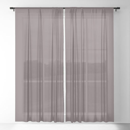 Dark Purple Solid Color Pairs 2023 Trending Color HGTV Poetry Plum HGSW6019 Sheer Curtain
