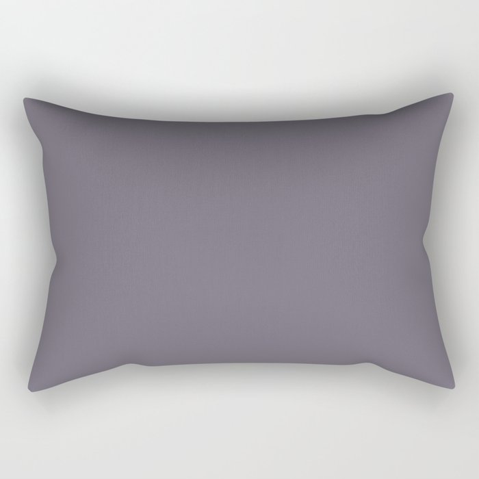 Dark Purple Solid Color Pairs PPG Glidden 2023 Trending Color Silverado PPG1172-6 Rectangular Pillow