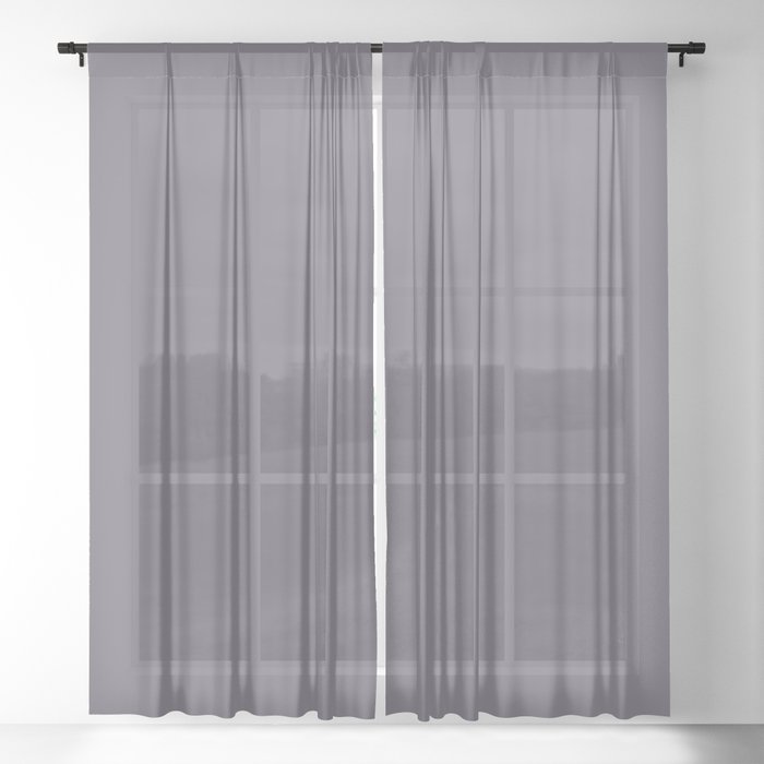 Dark Purple Solid Color Pairs PPG Glidden 2023 Trending Color Silverado PPG1172-6 Sheer Curtain