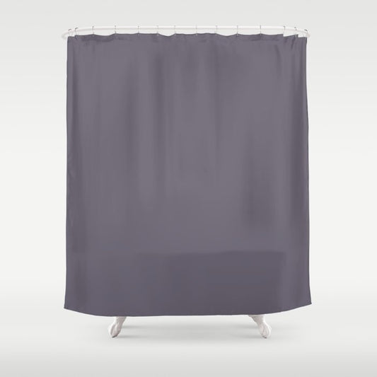 Dark Purple Solid Color Pairs PPG Glidden 2023 Trending Color Silverado PPG1172-6 Shower Curtain