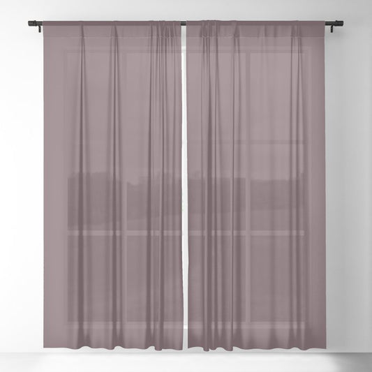 Dark Raspberry Purple Solid Color - Popular Shade 2022 PPG Gooseberry PPG1048-7 Sheer Curtain