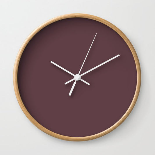 Dark Raspberry Purple Solid Color - Popular Shade 2022 PPG Gooseberry PPG1048-7 Wall Clock