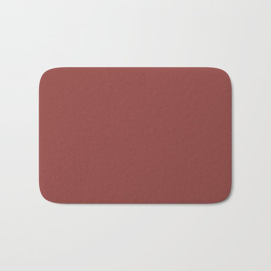 Dark Red Solid Color Dunn & Edwards 2023 Trending Color Deep Crimson DEA152 Well Intentions Collection Bath Mat