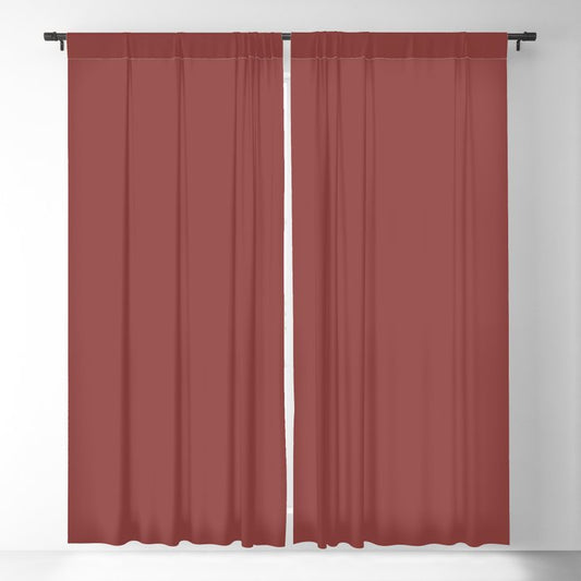 Dark Red Solid Color Dunn & Edwards 2023 Trending Color Deep Crimson DEA152 Well Intentions Collection Blackout Curtains